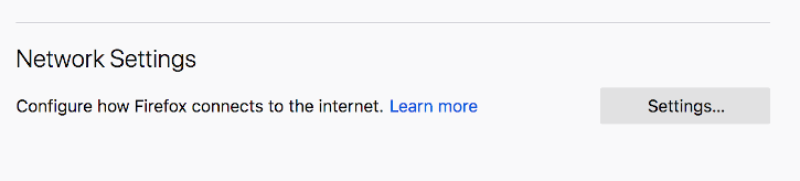 Firefox57 Network Options Firefox57 Network Options