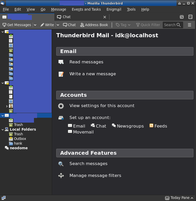 Thunderbird Step One Add a chat